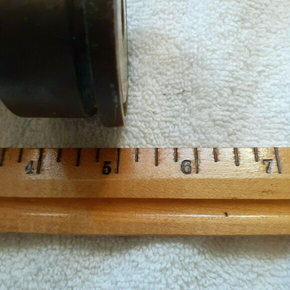 WWII trench art shell candle sticks/holders, brass? 5 3/8". 40 MM, one pair - Picture 2 of 8